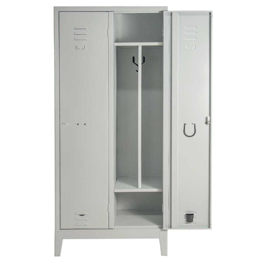 Armadio Spogliatoio Express Slim 2 Posti Portascarpe L.97xP.38xH.180 cm