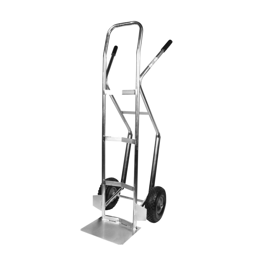 Carrello portacasse zincato per gradini ruote pneumatiche/ Portata 200 kg 
