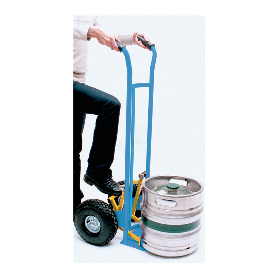 Carrellino trasporto scarica facile ruote pneumatiche / Portata 200Kg