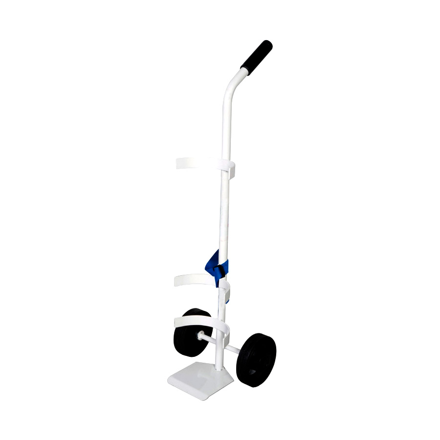 Carrello portabombole monoposto lt. 5/7 ospedaliero r. Ø 150 gommate