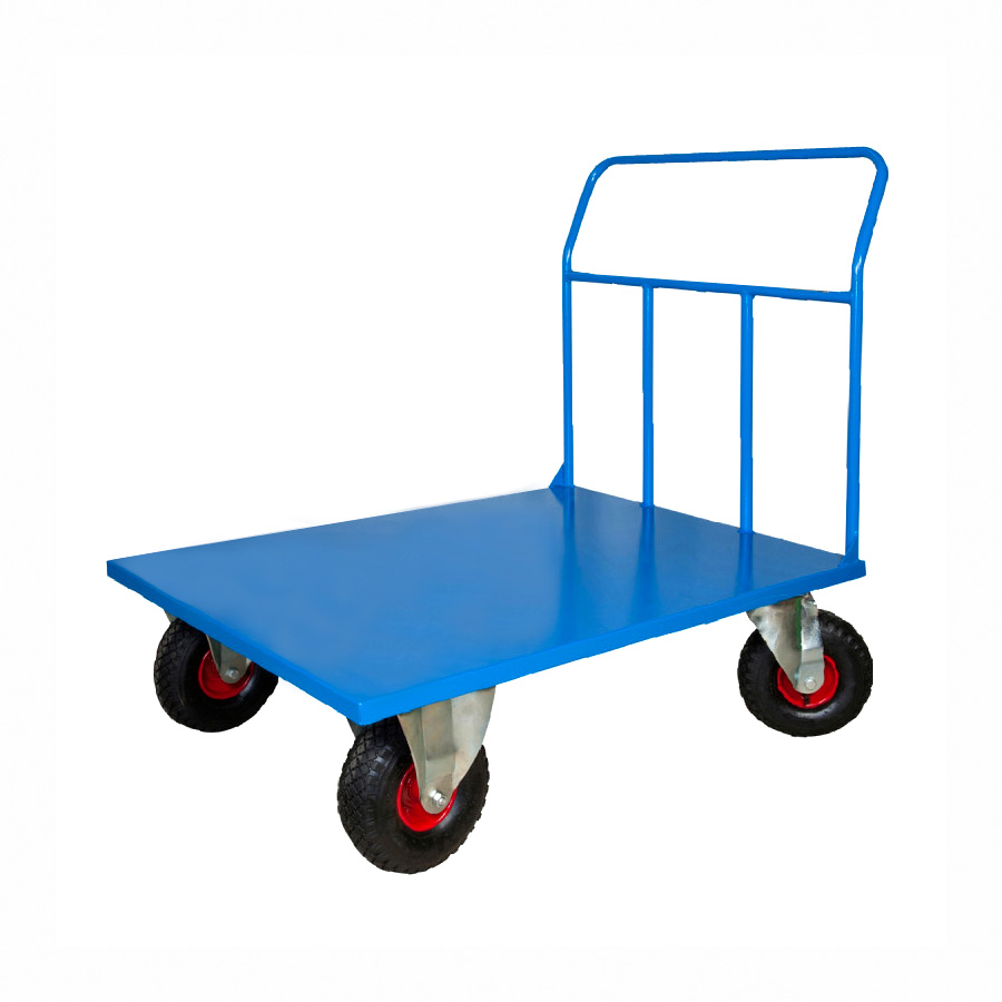 Carrello a pianale con piano 1200x800 mm r.pneus ø 260