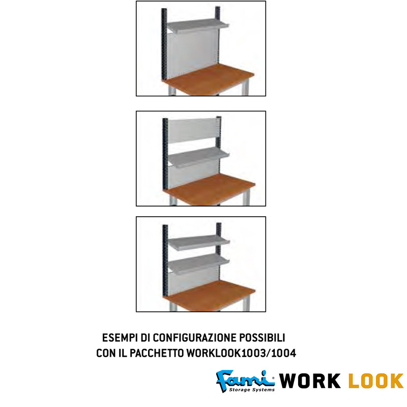Parete attrezzata per banchi lavoro / cm. L.100xH.95 – WORKLOOK1004
