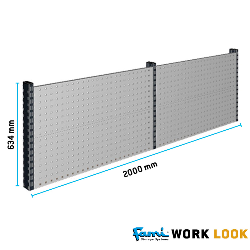 Parete attrezzata per banchi lavoro / cm. L.200xH.60 - WORKLOOK2001