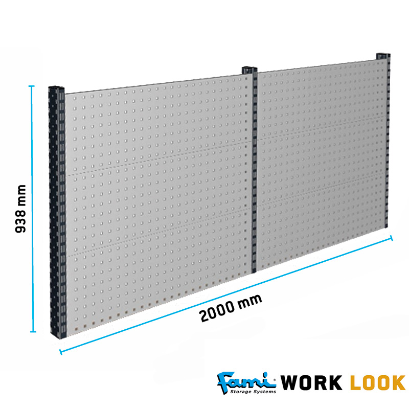 Parete attrezzata per banchi lavoro / cm. L.200xH.95 – WORKLOOK2003