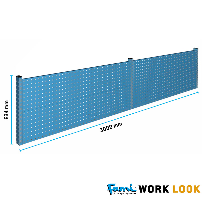 Parete attrezzata per banchi lavoro / cm. L.300xH.60 – WORKLOOK3002