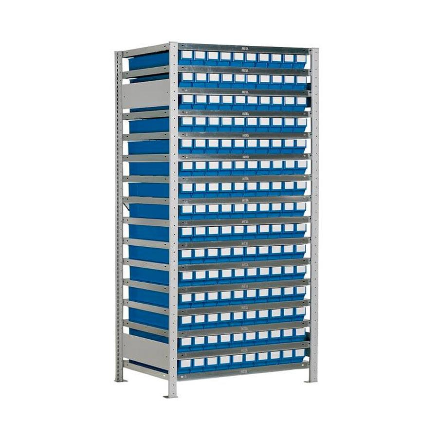 Scaffalature con 150 cassettine porta minuteria bocca di lupo