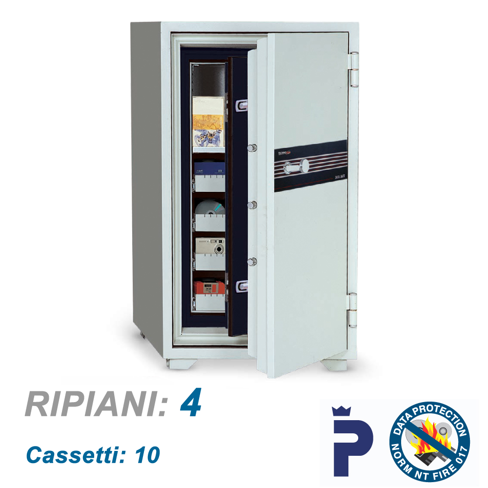 Armadi ignifughi a cassetti per supporti magnetici chiave a doppia mappa / cm. L.120xP.70xH.175