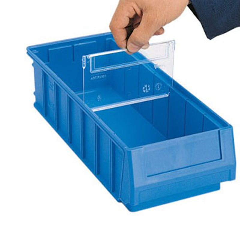 Divisorio in plastica trasparente per cassette cm. L.24