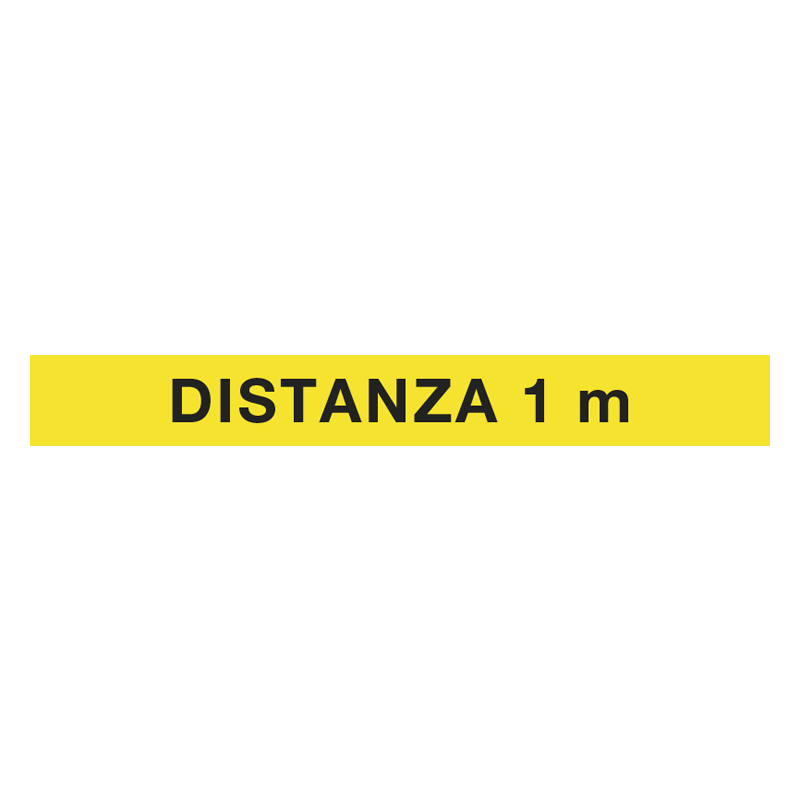 Scritta adesiva Distanza 1 metro (10 Pz)