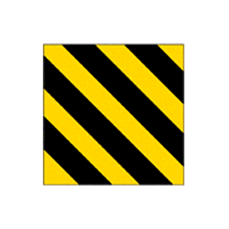Pannello autoadesivo righe giallo nere cm.45x45 / Orientamento destra