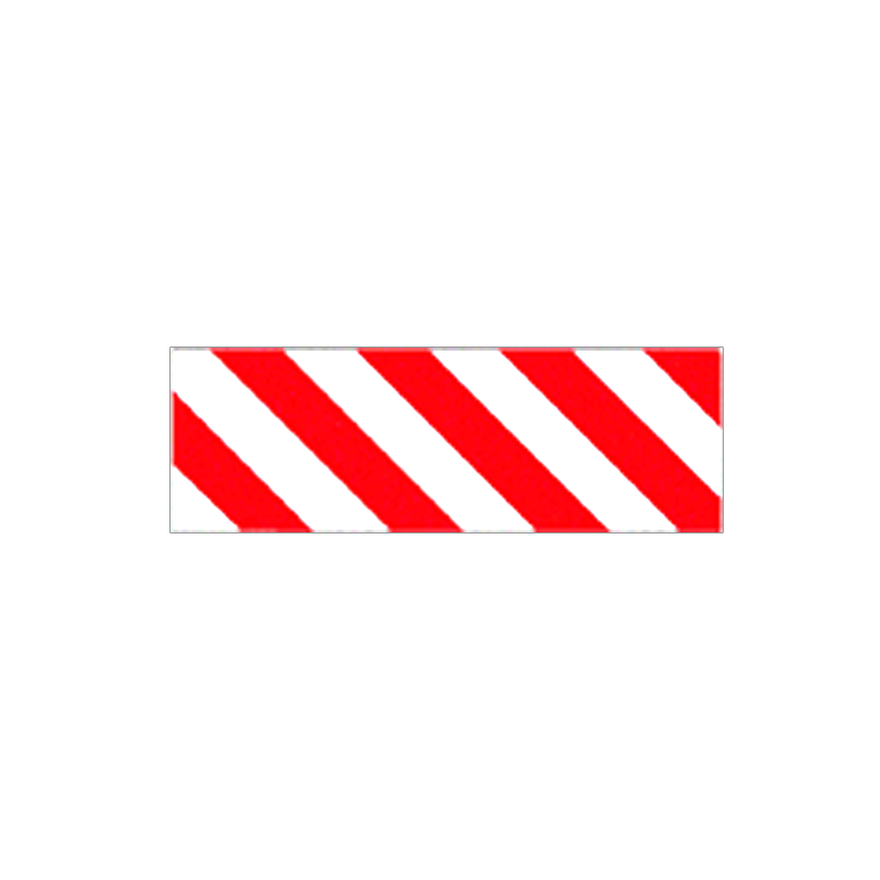 Pannello adesivo rifrangente bianco rosso cm.45x15 / Orientamento destra