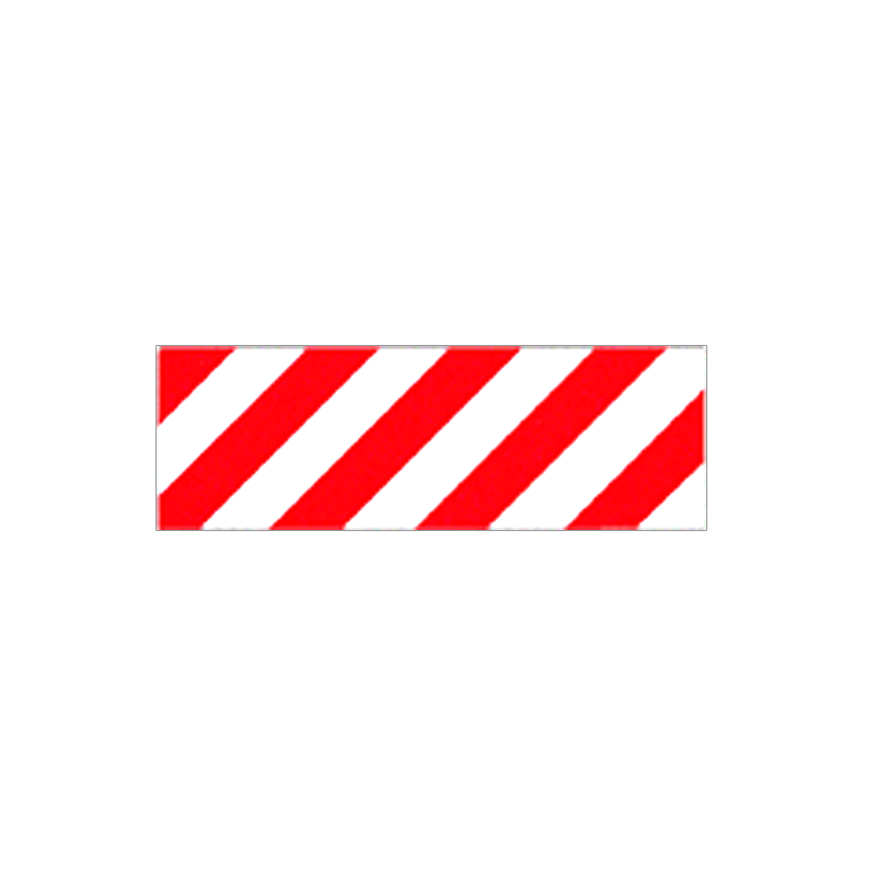 Pannello adesivo rifrangente bianco rosso cm.45x15 / Orientamento sinistra