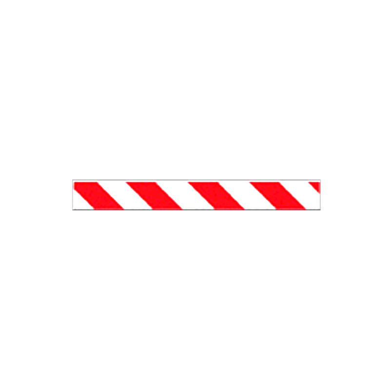Pannello adesivo rifrangente bianco rosso cm.45x5 / Orientamento destra
