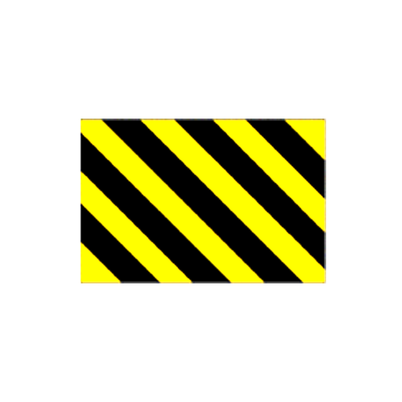 Pannello adesivo rifrangente giallo nero cm.45x30 / Orientamento destra