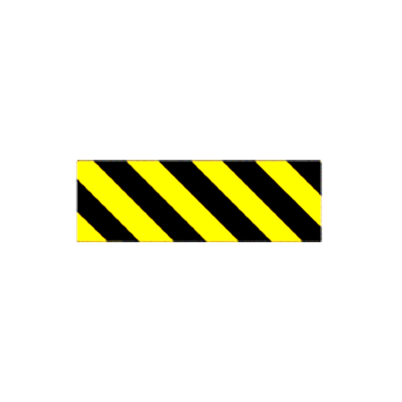 Pannello adesivo rifrangente giallo nero cm.45x15 / Orientamento destra