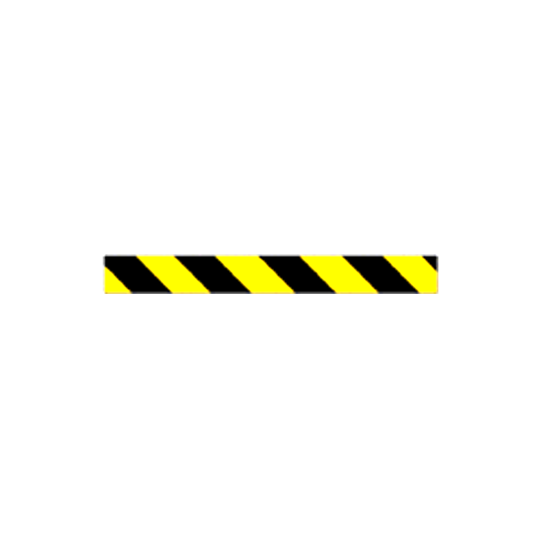 Pannello adesivo rifrangente giallo nero cm.45x5 / Orientamento destra
