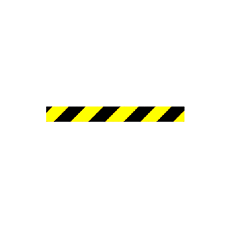 Pannello adesivo rifrangente giallo nero cm.45x5 / Orientamento sinistra
