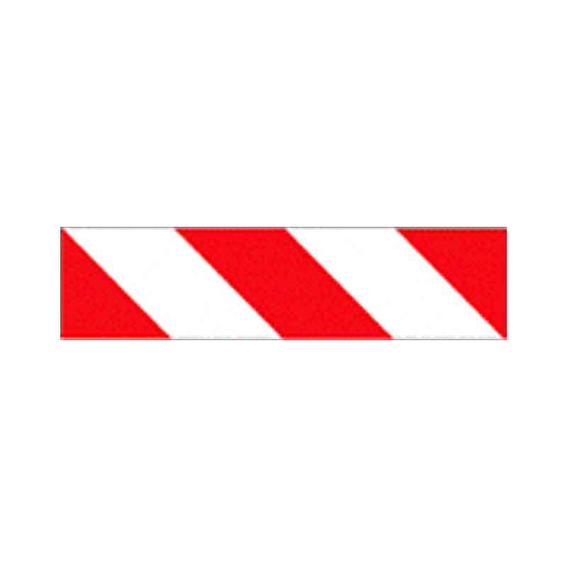 Autoadesivo rifrangente strisce bianco rosse DX CL.2 / cm. 40x10 