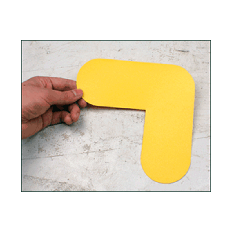 Delimitatori adesivi per pallet a L Giallo (10 PZ) / cm. 20x20