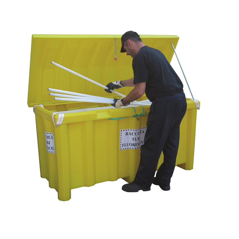 Contenitore raccolta di Tubi Neon Esausti 900 LT. / cm. L.187xP.92xH.106