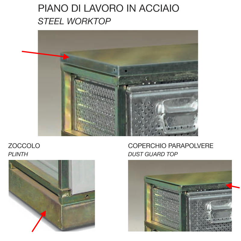 Cassettine minuterie in ferro con supporto / 20 pz / Misura 4