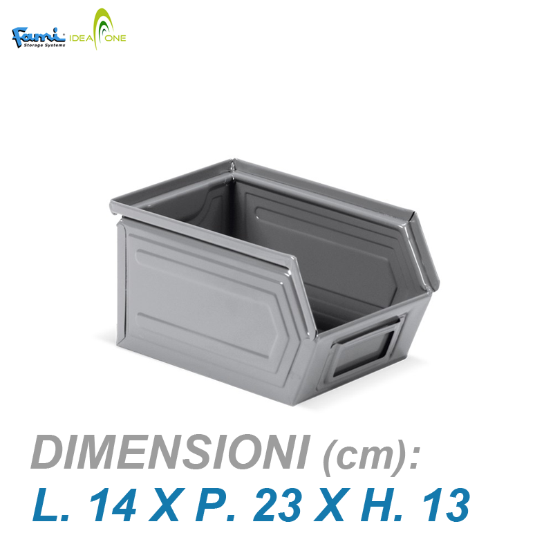 Contenitori in acciaio a bocca di lupo / cm. L.14xP.23xH.13 – FAMI