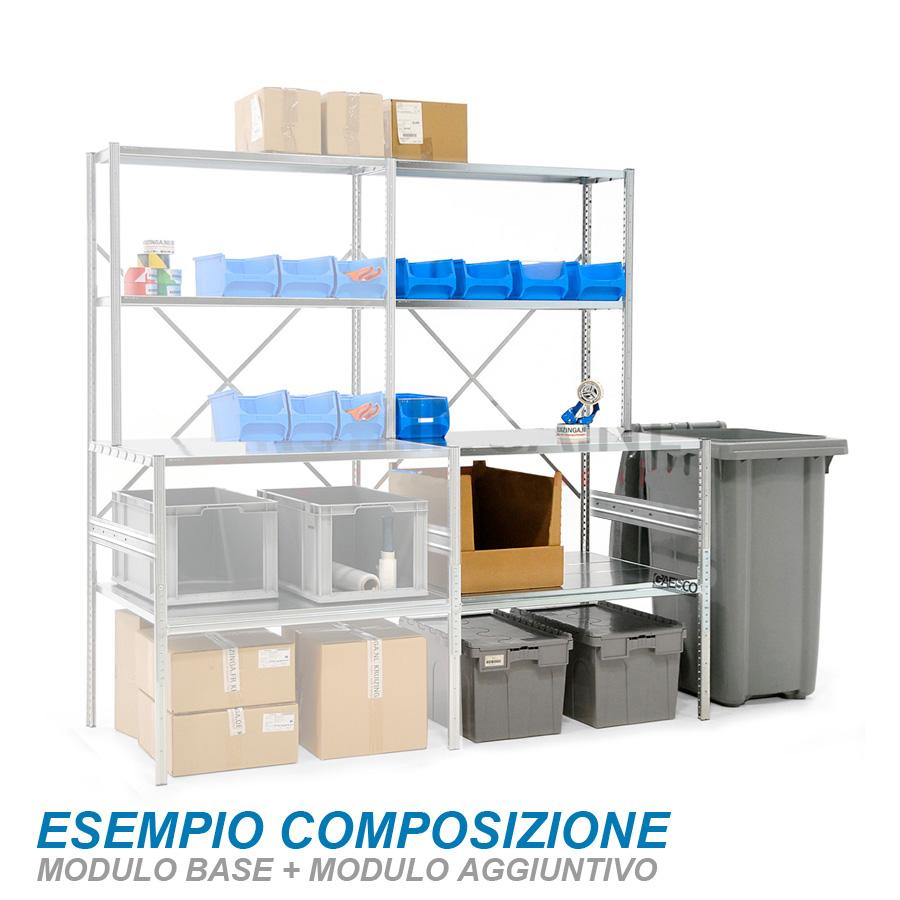 Tavolo per imballaggio completo di sopralzo / cm.L.100xP.80xH.200 - BASE