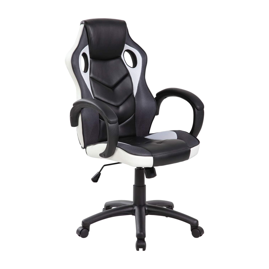  Poltrona Gaming ECONOMICA: Reclinabile, Supporto lombare, Poggiatesta - BIANCO
