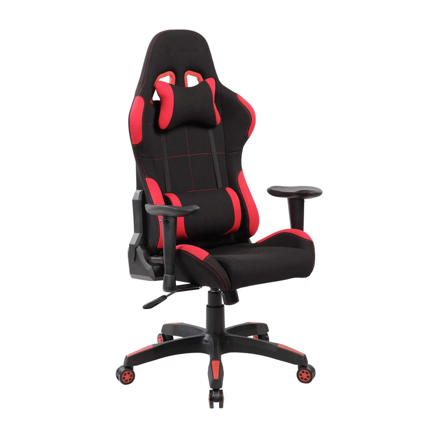 Sedia Gaming RACER: Ergonomica, Tessuto imbottito, Regolabile, 120 Kg -  ROSSO