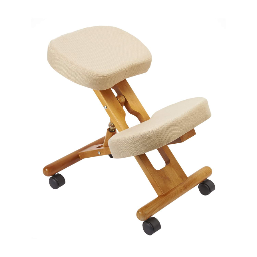 Minneapolis Sgabello ergonomico in legno, colore ECRU