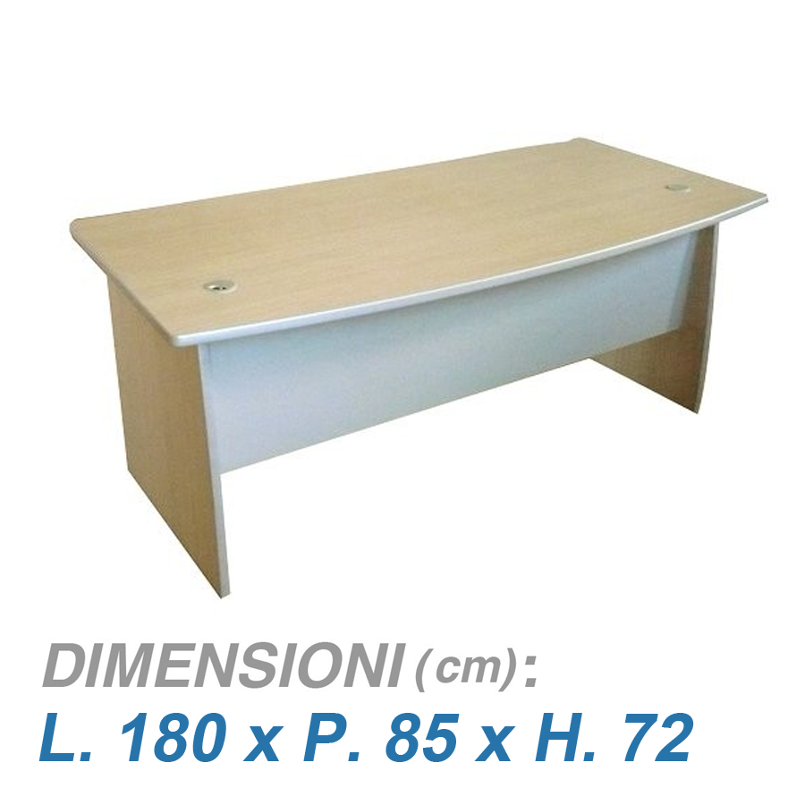 Scrivania da ufficio BLEND / cm. L.180xP.85xH.72 ACERO