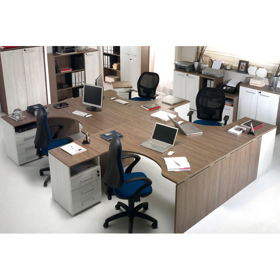 Scrivania informatica Dx FUSION / cm. L.160xP.100xH.72 OLMO