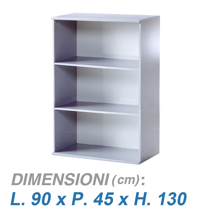 Libreria ufficio ACADEMY / cm. L.90xP.45xH.130 GRIGIO