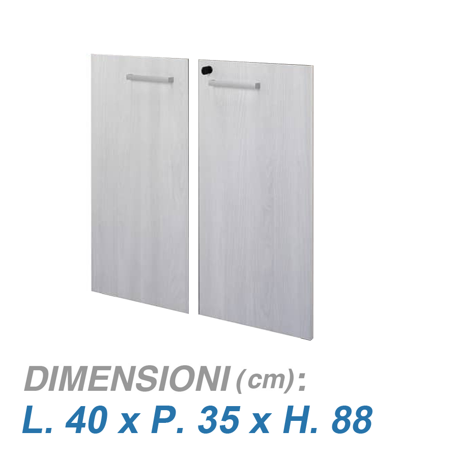 Coppia ante per Mobile ufficio FUSION / cm. L.40xH.88 FRASSINO