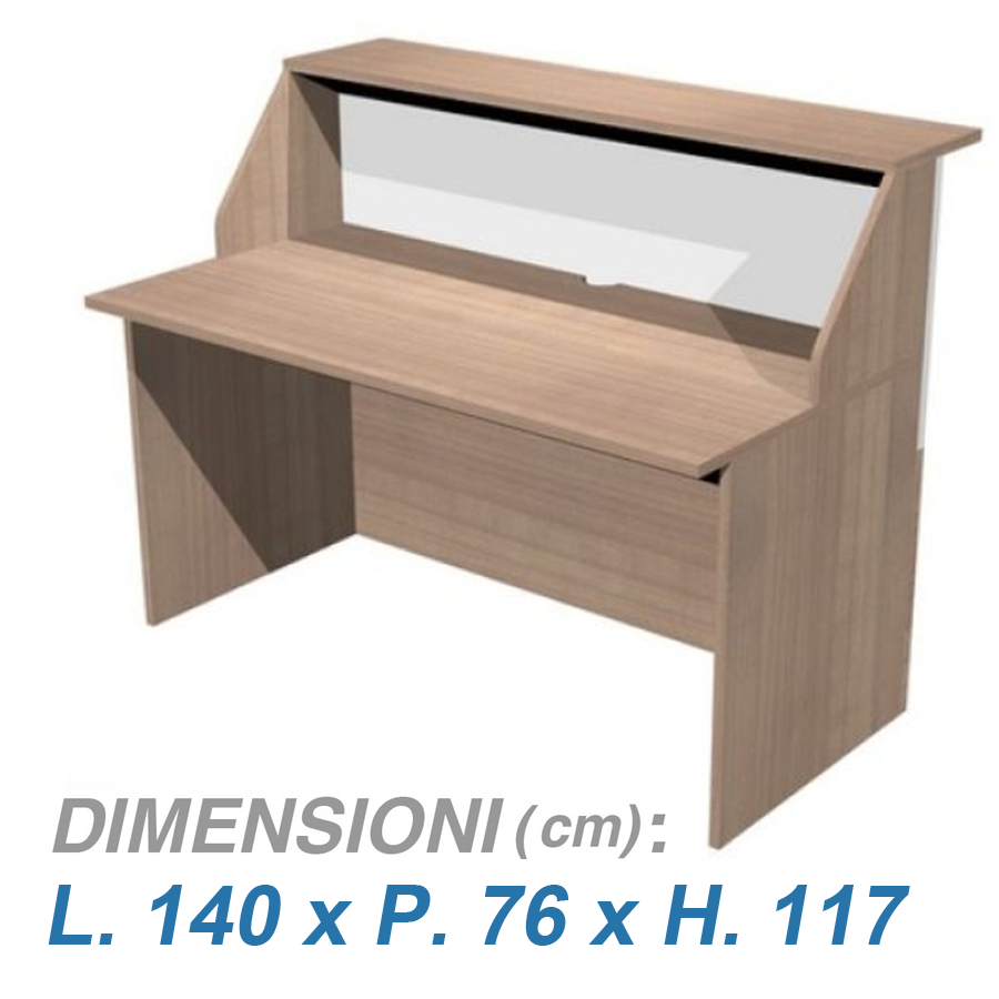 Scrivania per Reception IRIS / cm. L.140x75x120 CILIEGIO