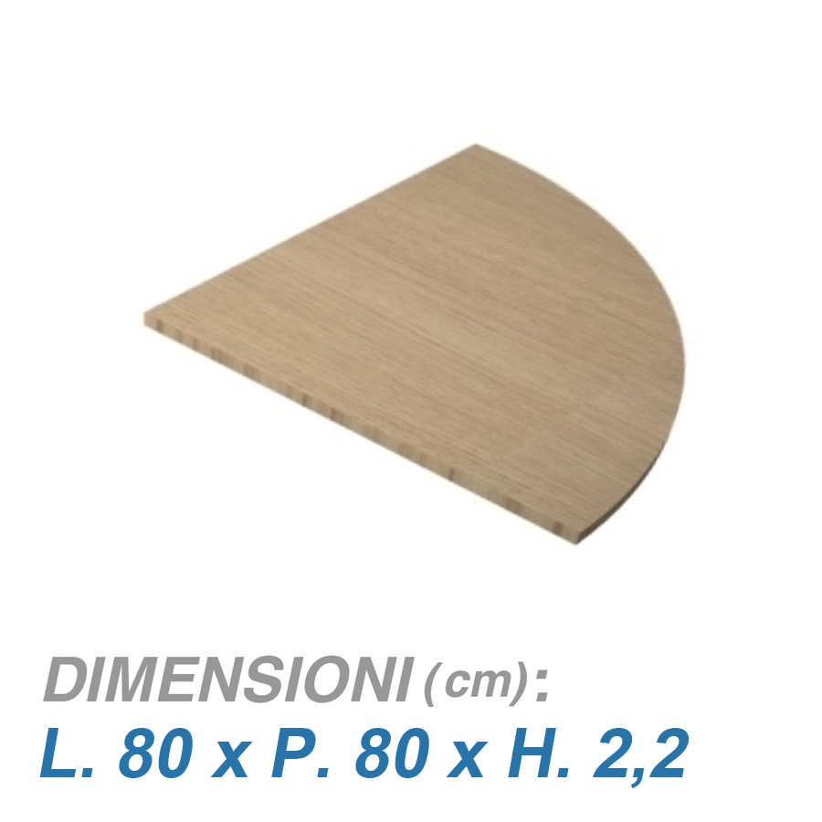 Angolo unione scrivanie ufficio VIRGO / cm. 80x80 ROVERE