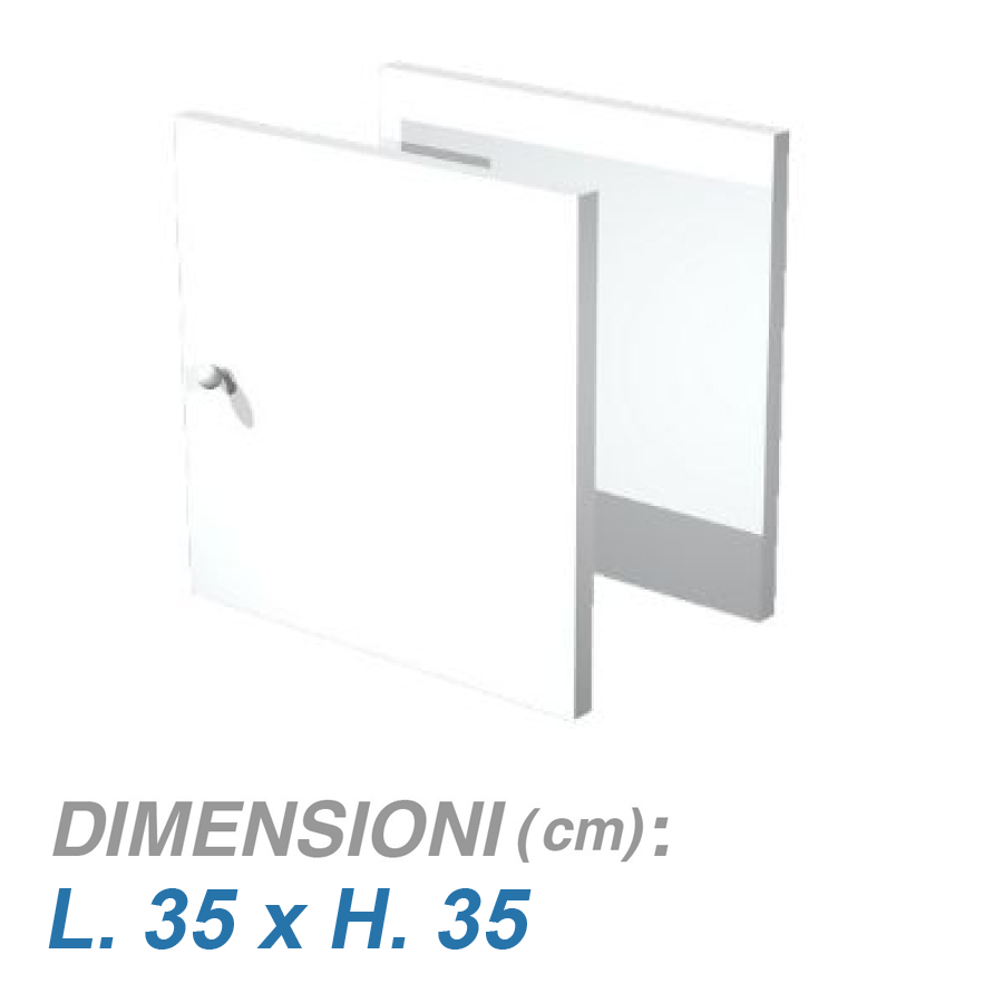 Coppia ante librerie Rainbow / cm. L.35xH.35 BIANCO