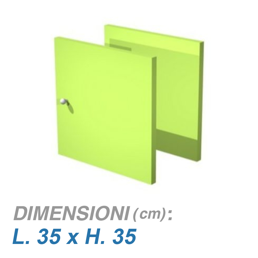 Coppia ante librerie Rainbow / cm. L.35xH.35 VERDE
