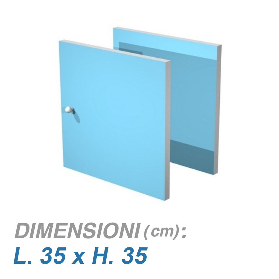 Coppia ante librerie Rainbow / cm. L.35xH.35 AZZURRO