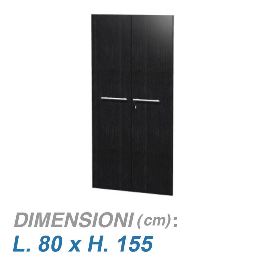 Ante mobile ufficio GRACE / cm. L.80xH.155 NERO