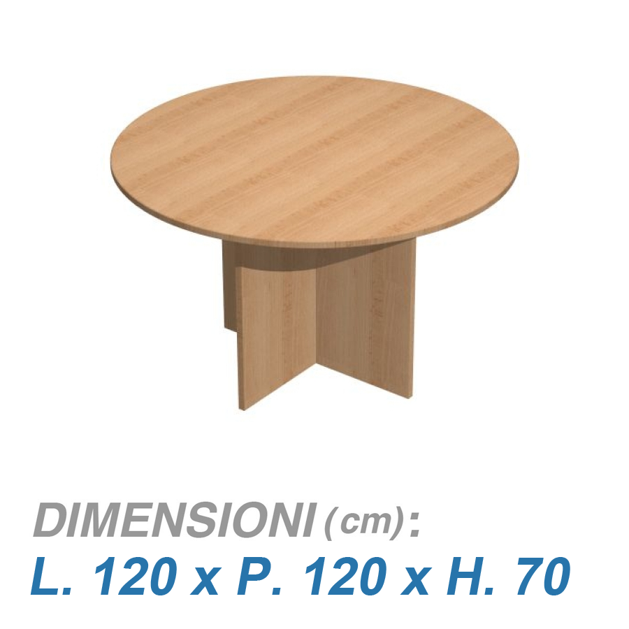 Tavolo riunione Rotondo VIRGO / cm. diam.120xH.70 FAGGIO