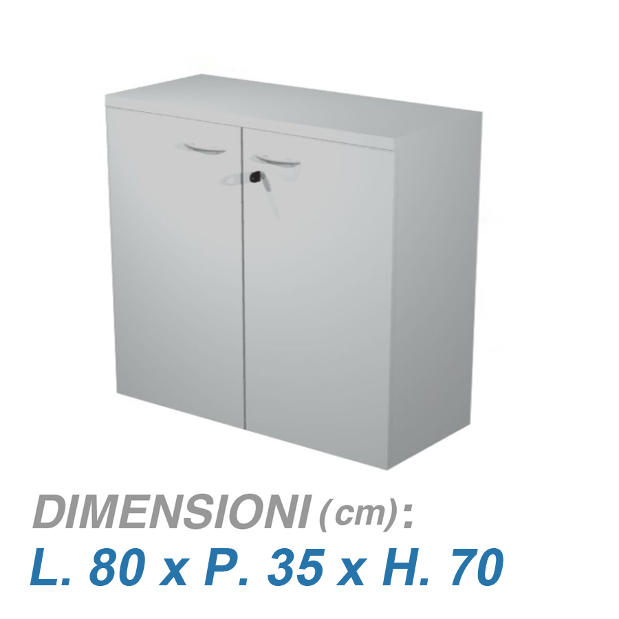 Mobile ufficio VIRGO / cm. L.80xP.35xH.70 GRIGIO