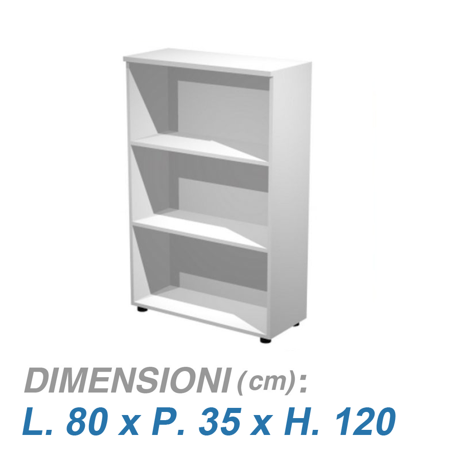Mobile ufficio a giorno VIRGO / cm. L.80xP.35xH.120 BIANCO