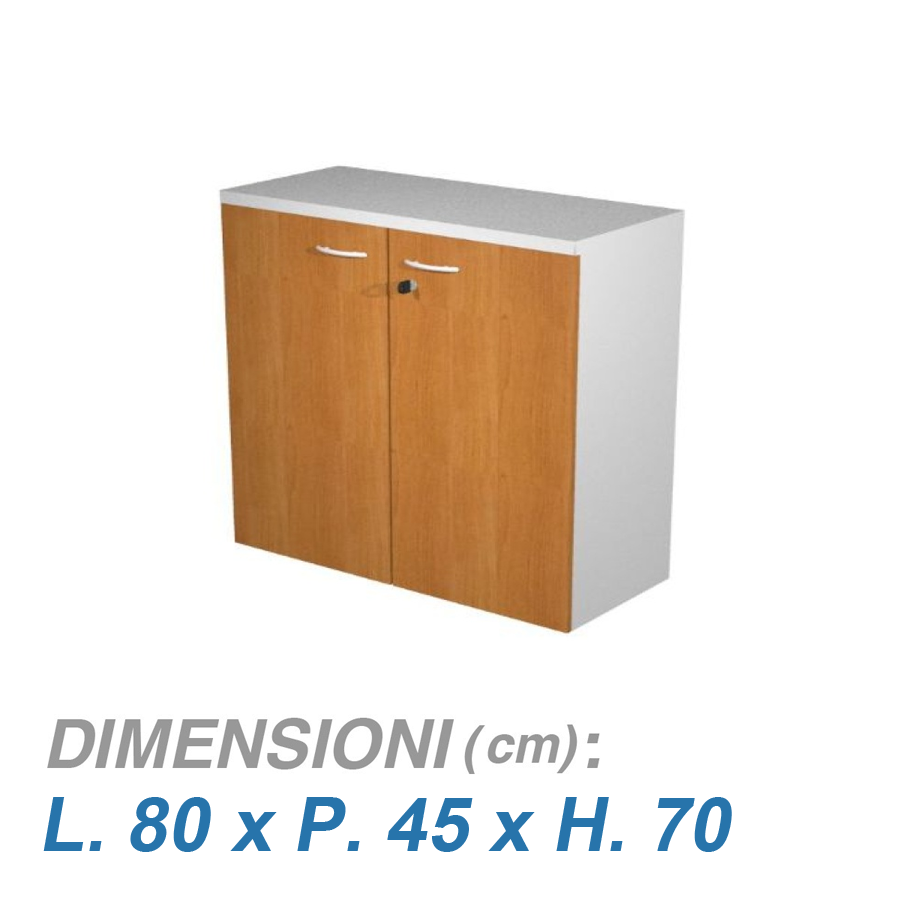 Mobile ufficio VIRGO / cm. L.80xP.45xH.70 NOCE
