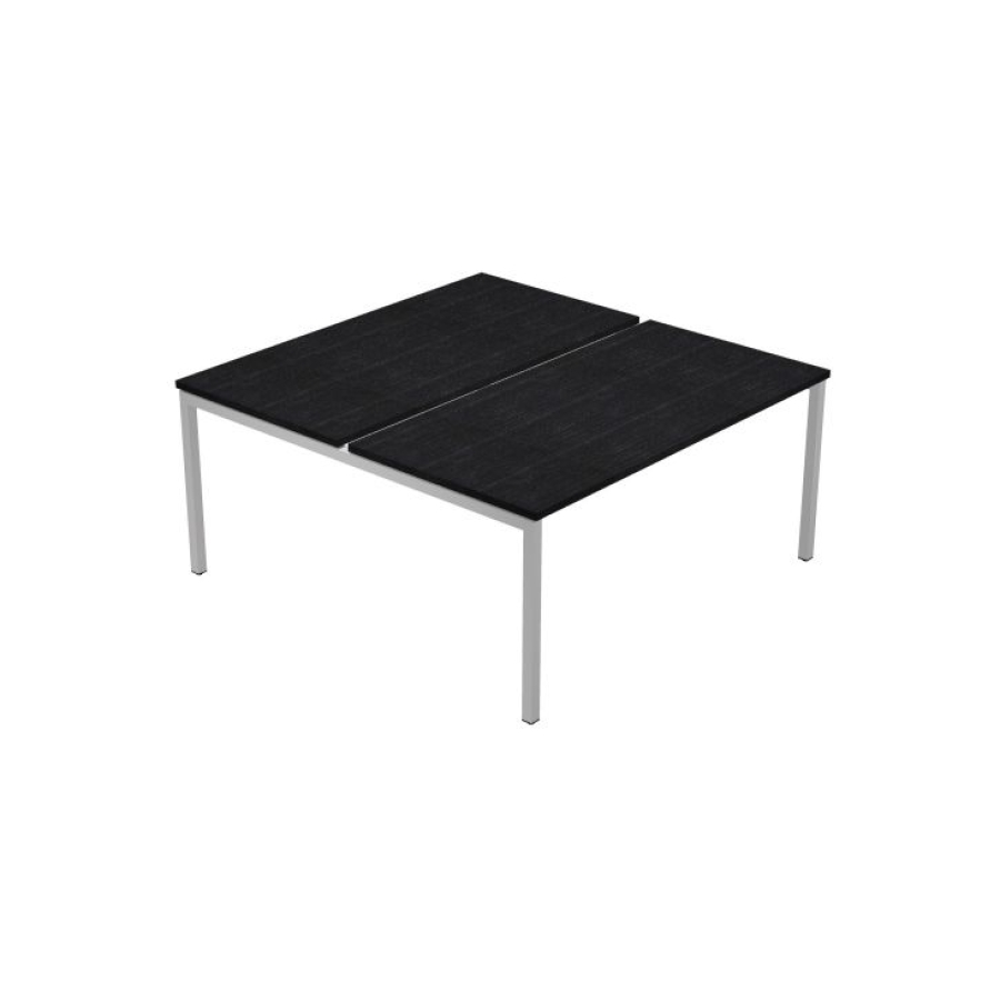 Tavolo Ufficio Bench VIRGO / senza divisorio / NERO cm. L.140xP.165xH.70