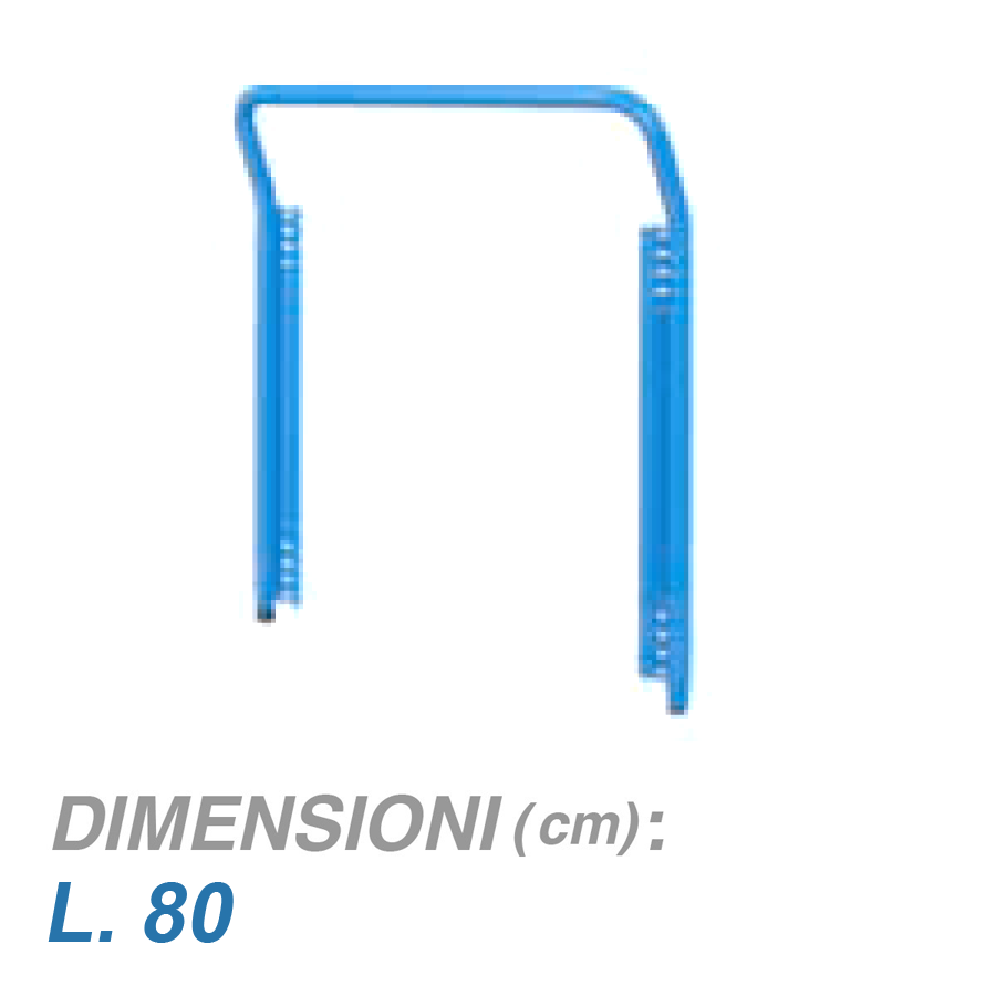 Sponda laterale senza rete per carrello NET / cm. L.80