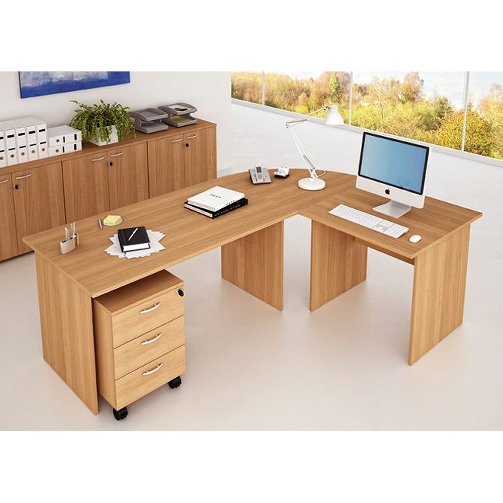 Scrivania da ufficio VIRGO / cm. L.160xP.80xH.70 ROVERE