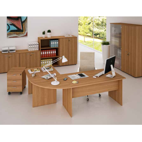 Mobile ufficio anta vetro VIRGO / cm. L.80xP.35xH.70 ROVERE