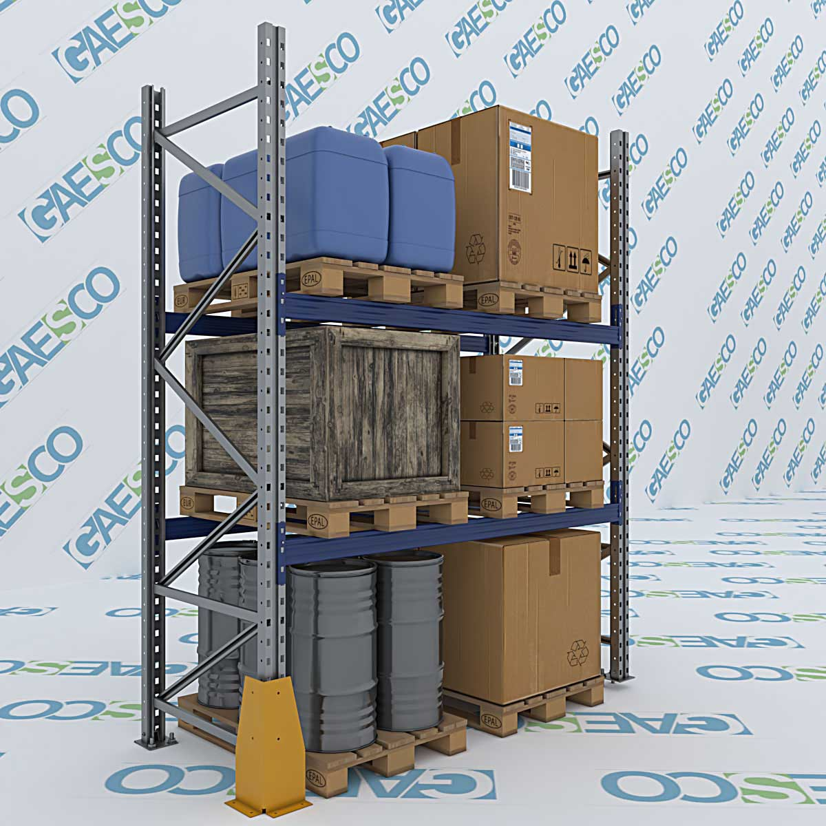 Scaffale portapallet MT10 / cm. L.180xP.100xH.350 / 2 Liv. (BASE)