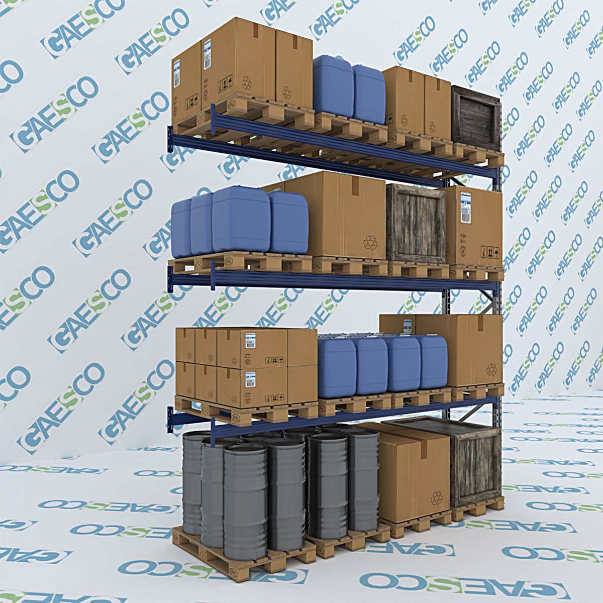 Scaffale portapallet MT10 / cm. L.360xP.100xH.500 / 3 Liv. (AGG)